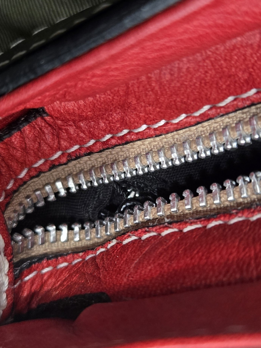 Made in Italy Genuine Leather Satchel Handbag Beige Black Red Shoulder Bag - Picture 11 of 11